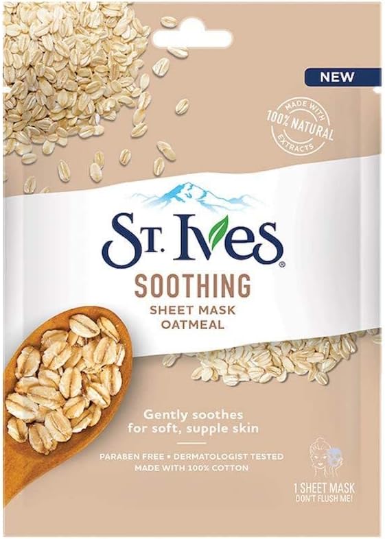 St Ives 23Ml Sheet Mask Soothing Oatmeal (Pack Of 6)