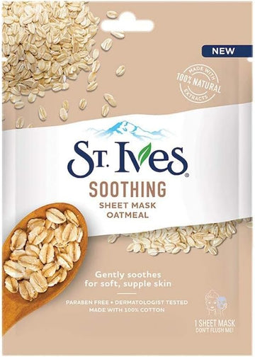 St Ives 23Ml Sheet Mask Soothing Oatmeal (Pack Of 6)