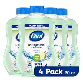 Dial Antibacterial Foaming Hand Wash Refill, Fresh Pear, 30 Ounce Pack Of 4