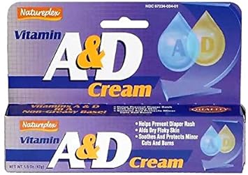 Vitamin A&D Cream Ointment for Diaper Rash and Skin Irritations, 4-ct