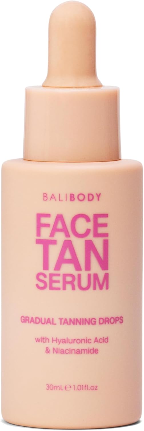 Bali Body Face Tan Serum | Gradual Face Serum For A Customizable Tan | Lightweight, Includes Hyaluronic Acid & Niacinamide For All Skin Types | Vegan, Cruelty Free, Australian Made (30 Ml/1.01 Fl Oz)