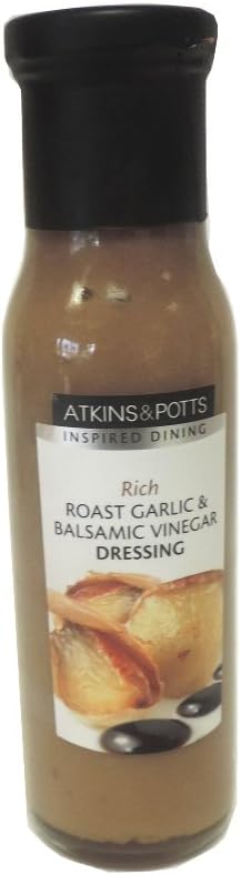 Atkins & Potts - Roast Garlic & Balsamic Vinegar Dressing - 220G (Case Of 6)