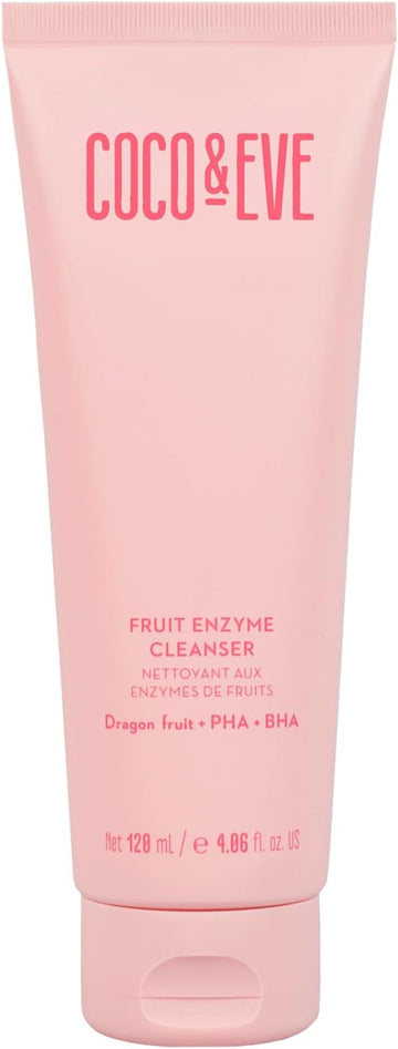Coco & Eve Fruit Enzyme Cleanser. Water Based Gentle Cleanser For Radiant Complexion. Refines Pores, Exfoliates And Moistuizes Skin. Bha, Prebiotic, Papaya Enzyme & Vitamin E (4.06 Fl Oz / 120Ml)