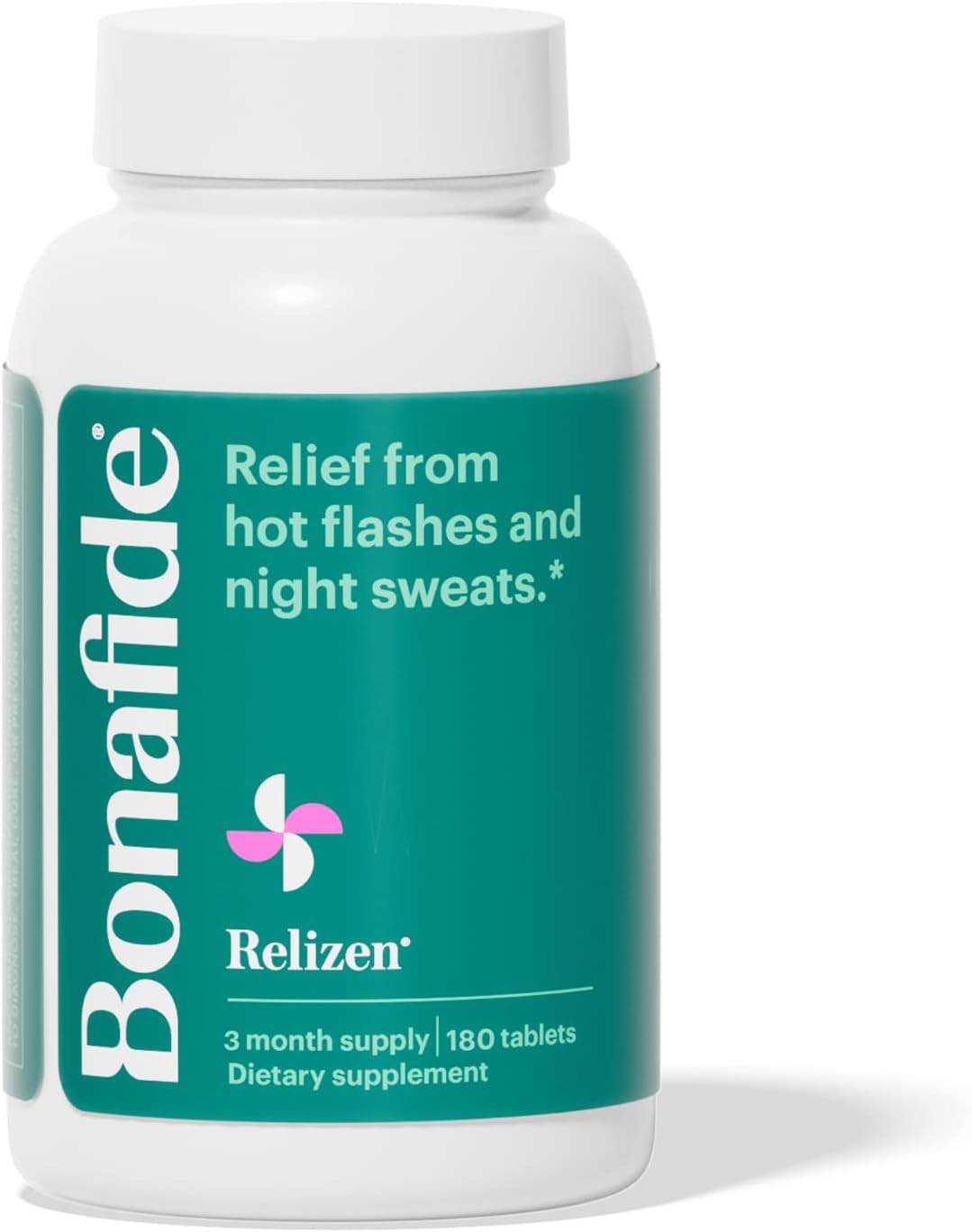 Bonafide Relizen ? Powerful, Hormone-Free Relief from Hot Flashes and Night Sweats During Menopause* ? 90 Day Supply (180 Tablets)