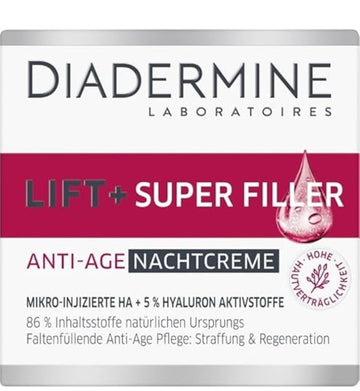 Diadermine Lift + Superfiller Hyaluron Anti-Age Night Cream - 1.76 Fl.Oz (50 Ml) : Beauty & Personal Care
