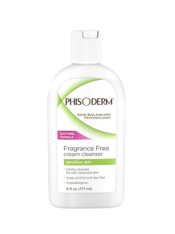 Phisoderm Fragrance Free Cream Cleanser For Sensitive Skin 6 Oz (Packs Of 2)