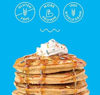 Miss Jones Baking Confetti Pop Oat Pancake and Waffle Mix - Made with Oat Flour, Gluten Free, 10g of Protein, 100% Whole Grains, 13.99 Ounce (Pack of 1) : Grocery & Gourmet Food