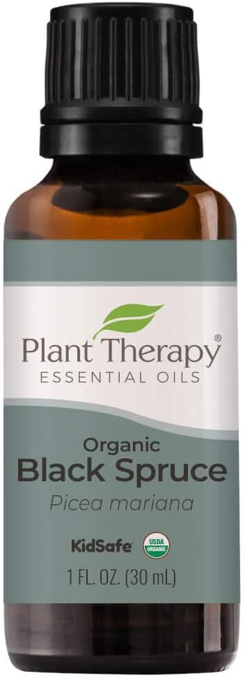 Plant Therapy Organic Black Spruce 30 Ml (1 Oz) Essential Oil 100% Pure, Undiluted, Therapeutic Grade