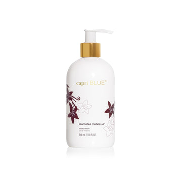 Capri Blue Hand Wash Soap – Flora Edit Collection – Cleansing Liquid Hand Soap Infused With Plant-Based Glycerin – Skin Care – Notes Of Vanilla, Bergamot & Sandalwood (Havana Vanilla, 11.8 Fl Oz)