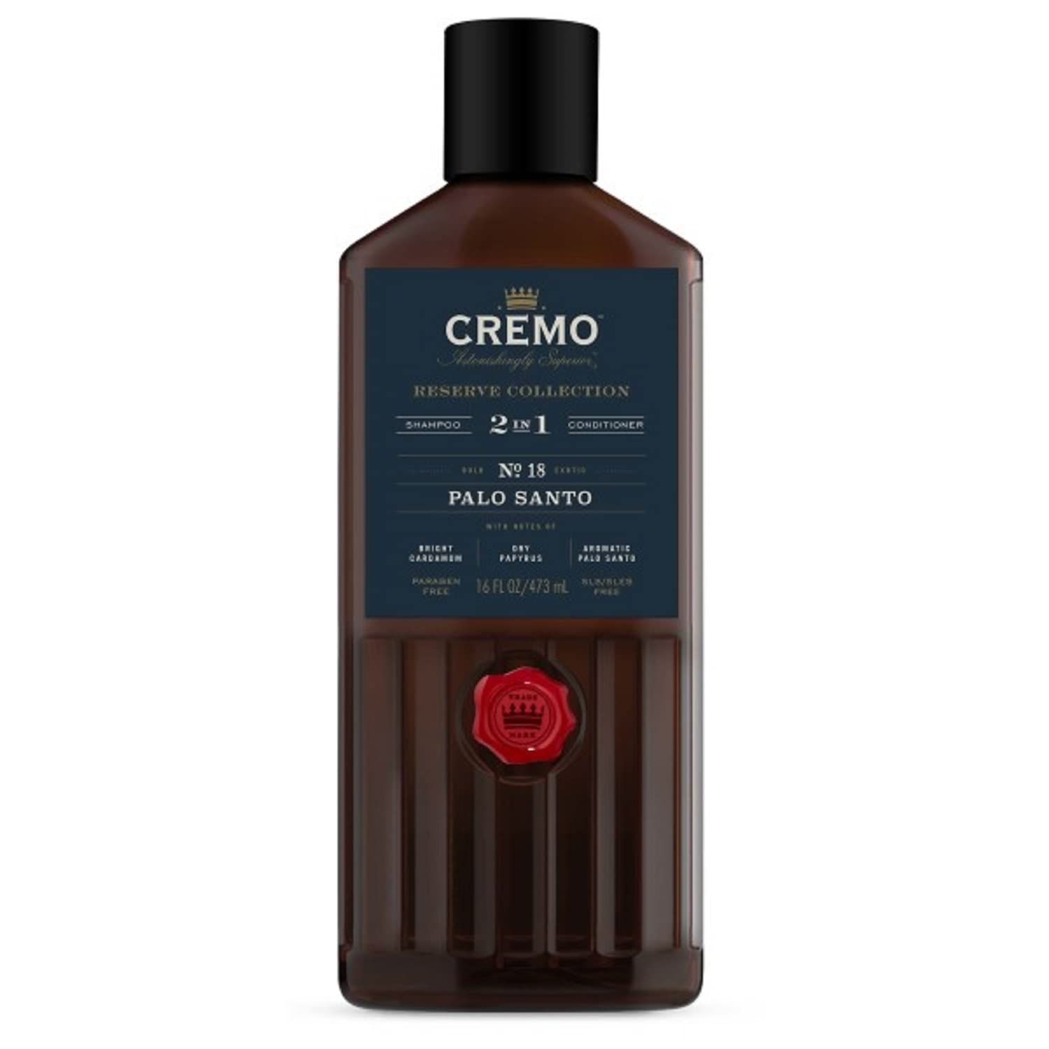 Cremo Palo Santo (Reserve Collection) Barber Grade 2-n-1 Shampoo & Conditioner, 16 Oz