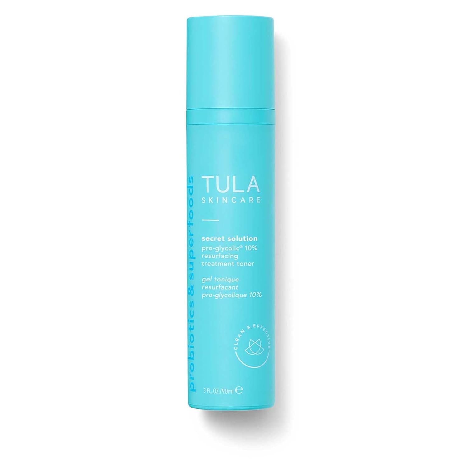 Tula Skin Care Secret Solution Pro-Glycolic 10% Ph Resurfacing Toner - Face Toner To Gently Exfoliate And Hydrate Skin, With Proprietary Blend Of Probiotics And Glycolic Acid, 2.7 Oz