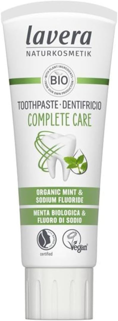 Lavera Toothpaste Complete Care Mint & Sodium Fluoride 5 In 1 Protection Vegan Bio Natural & Innovative Cosmetics Organic Teeth Care 75 Ml