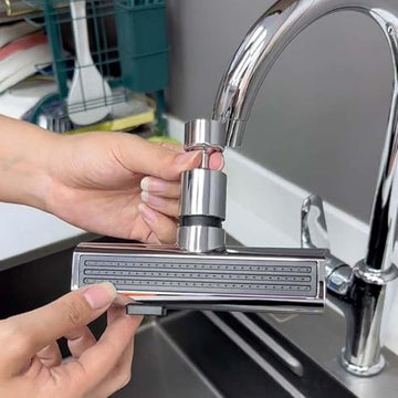 Waterfall Kitchen Tap, Kitchen Faucet, 360° Rotation Tap, 3 Function Faucet Nozzle, High-Pressure Sink Sprayer, Modern Kitchen Faucet for Home Use