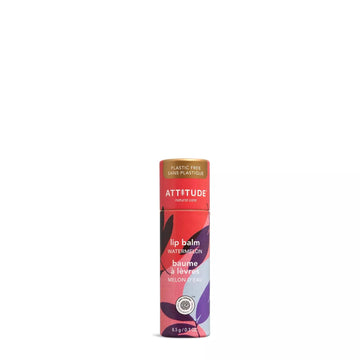 Attitude Plastic-Free Lip Balm, Ewg Verified Plant- And Mineral-Based Ingredients, Vegan And Cruelty-Free Personal Care Products, Watermelon, 0.3 Oz