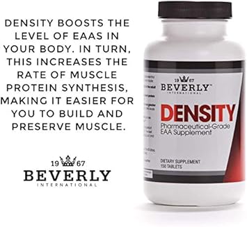 Beverly International Density, 150 tablets. Essential Amino Acids (EAAs). Boost Your Body's EAAs and Build Muscle Easier with Density. Complete and Balanced formula. Unlock Your VEGAN Potential! : Health & Household