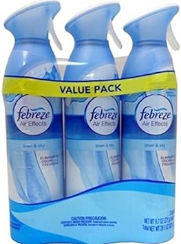 Febreze Air Effects Linen and Sky Air Freshener, 3 Count