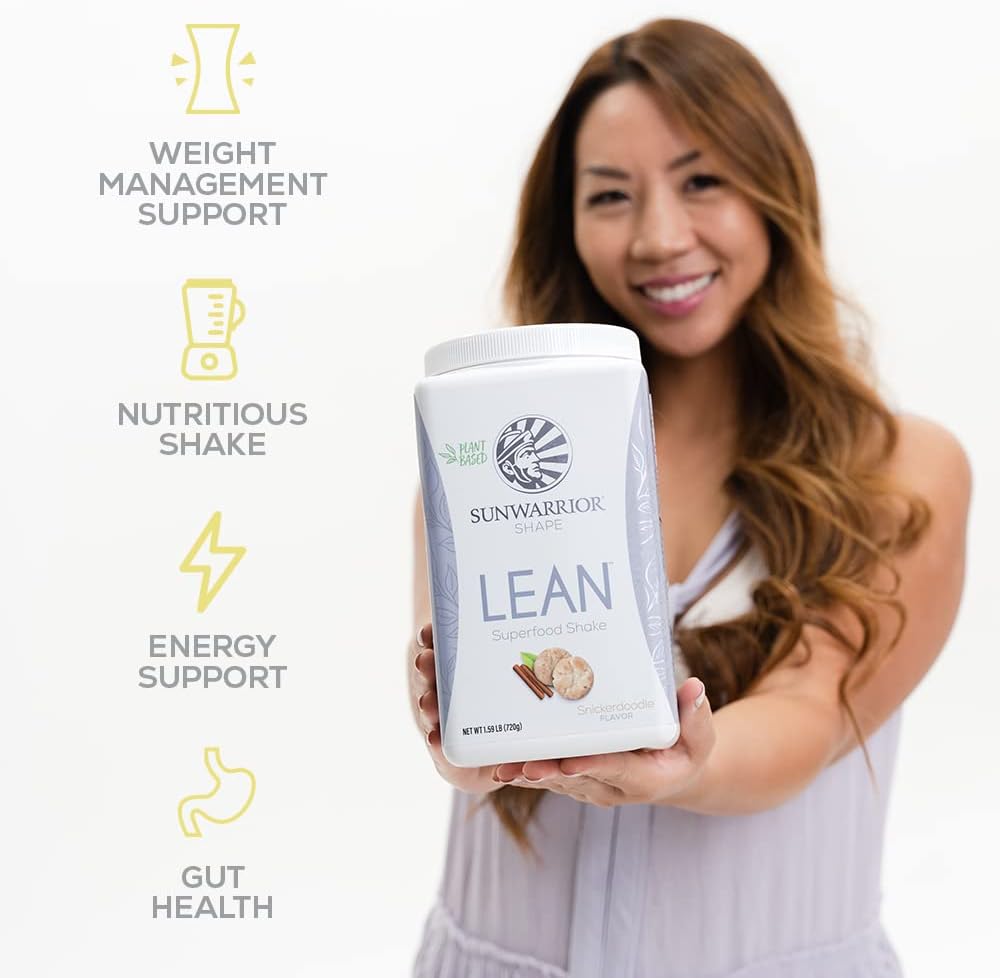 Meal Replacement Shake Vegan Protein Superfood Shake Meal Replacement Organic Protein Supplement | Gluten Free Non-GMO Dairy Free Sugar Free Low Carb Plant Based Protein | Snickerdoodle 20 Servings | Shape Lean by Sunwarrior : Health & Household