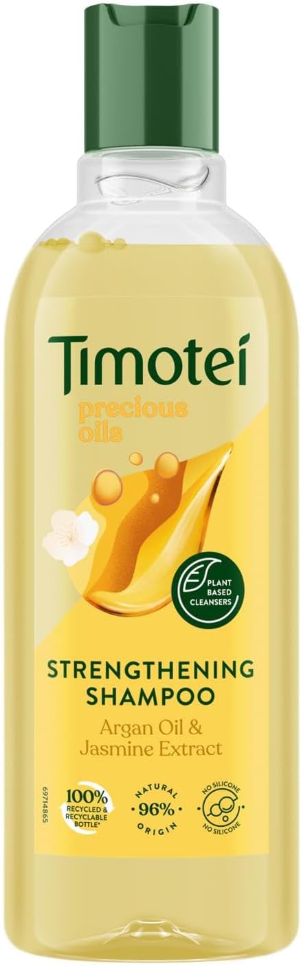 Timotei Shampoo, Conditioner Or Mask Silicon-Free Made From Natural Herbal Ingredients And Plant Based Detanglers Suitable For All Types Of Hair 300Ml, 2 Pack (Strengthening Shampoo)