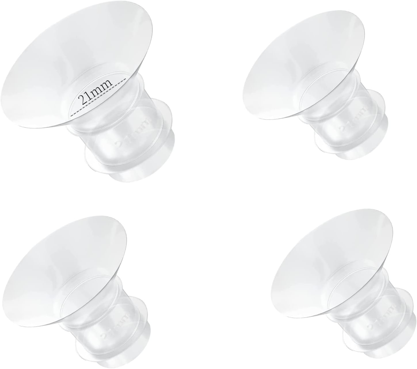 Flange Inserts 21mm for Medela,Spectra 24mm Shields/Flanges,Compatible with Momcozy S12 Pro/S9 Pro/S9/S12 Wearable Breast Pump,Reduce 24mm Nipple Tunnel Down to 21mm,4PCS