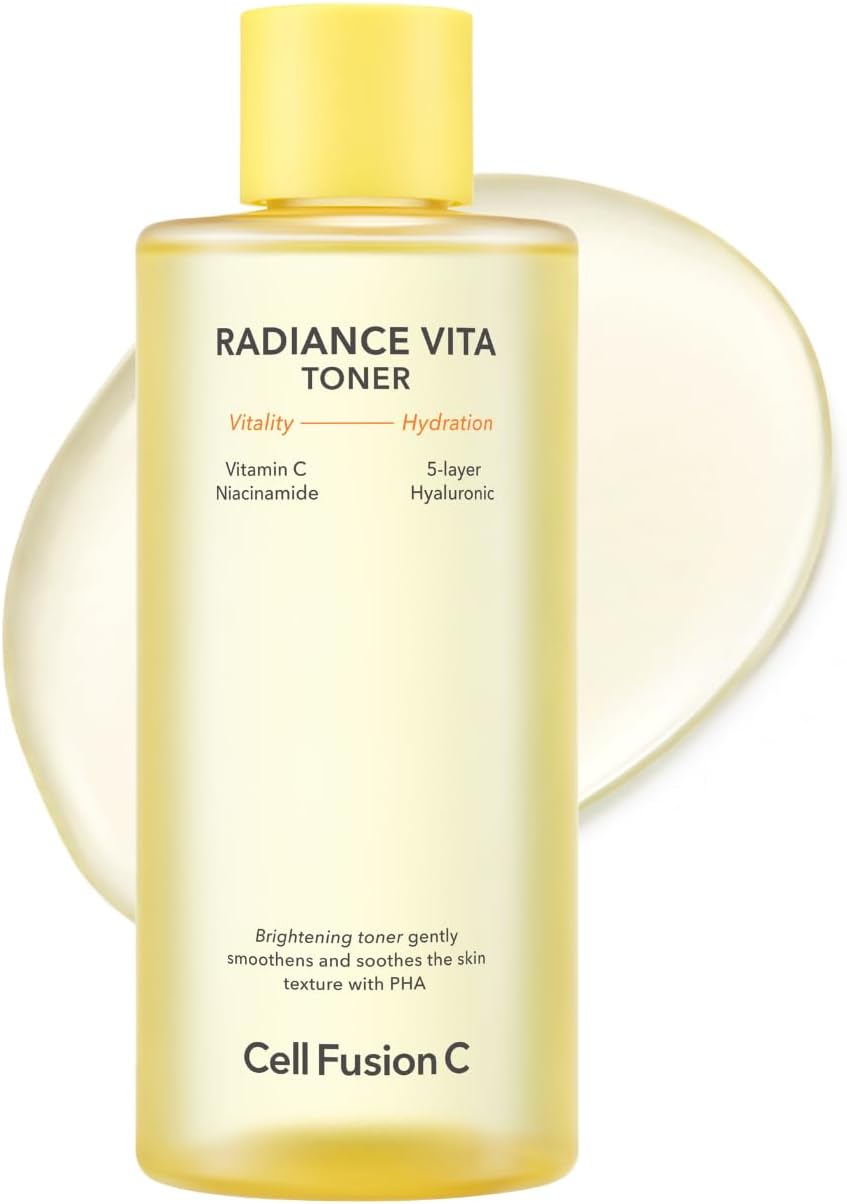 Cell Fusion C Radiance Vita Toner, Urea + Vitamin C + Pha - Facial Toner For Bright, Glowing Skin, 10.1 Fl.Oz / 300Ml - Skincare For Face