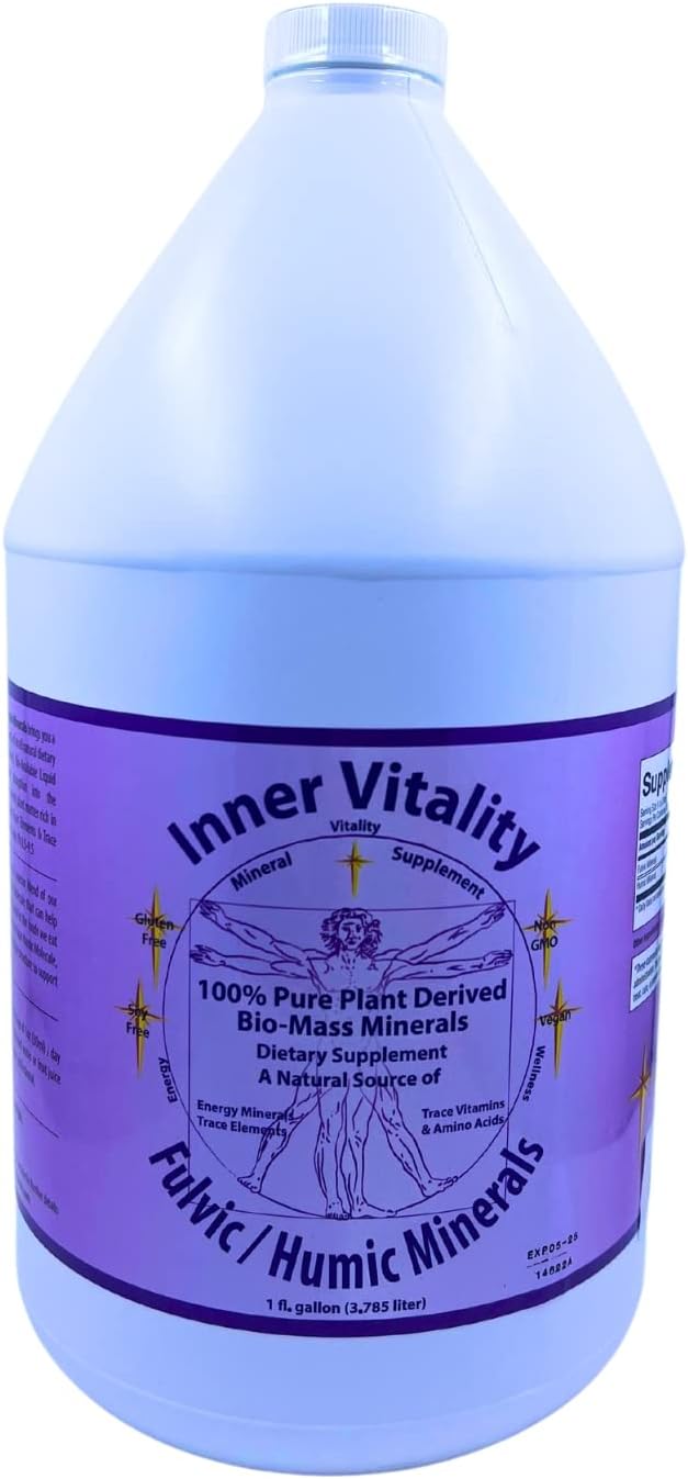 Inner Vitality Fulvic Humic Mineral Blend Trace Elements Vitamins and Amino Acids Morningstar Minerals (1 Gallon) : Health & Household