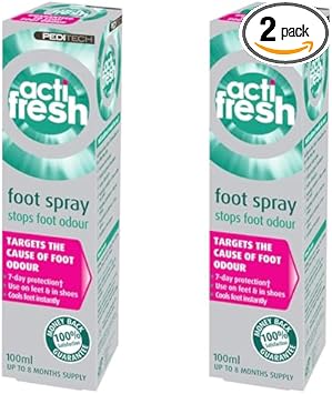 Peditech Foot Odour Treatment 100Ml (Pack Of 2) - Fresh Scent - Spray
