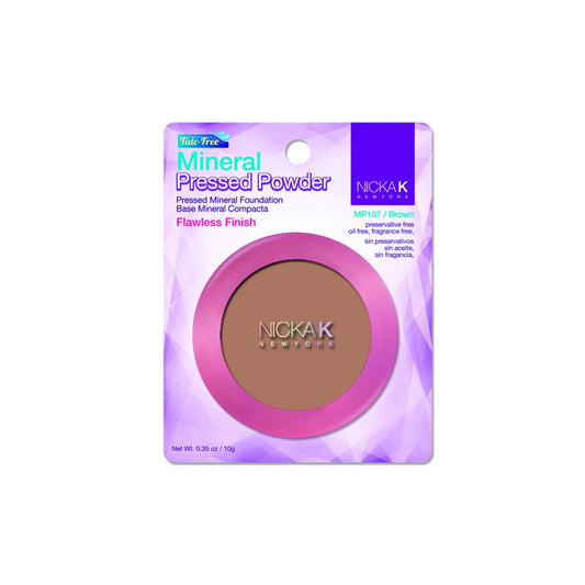 Nicka K New York Mineral Pressed Powder 0.35Oz, Mp107 Brown : Face Powders : Beauty & Personal Care