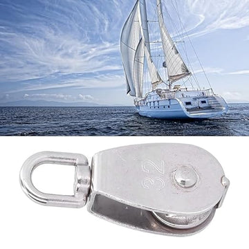 M20 Stainless Steel Swivel Pulley – Single Pulley with 75kg Load Capacity for Wire & Lifting Ropes(M15)(Packof3)