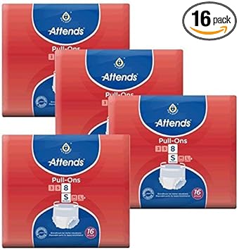 Attends Pull-Ons 8 Small, 64 Units (4 Packs Of 16)