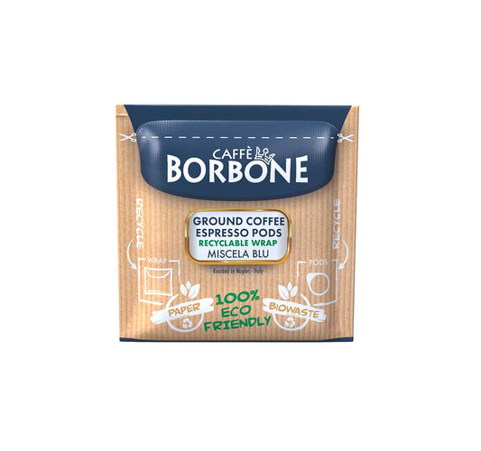 Caffe Borbone Espresso Paper Pods, Blue Blend, Medium Roast - 150 Count