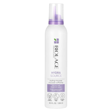 Biolage Hydra Source Styling Mousse | Provides Body & Natural Movement | Medium Hold | For Dry Hair | Paraben-Free | Vegan | 8.5 Fl. Oz