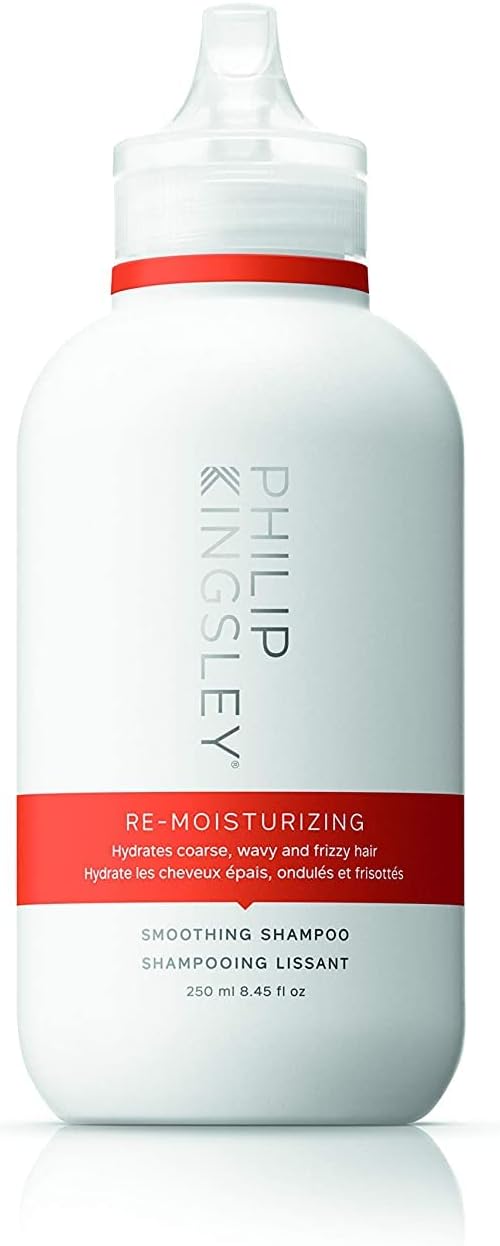 Philip Kingsley | Re-Moisturizing Smoothing Shampoo | For Curly, Frizzy, Wavy, Dry, Coarse Hair Types | Hydrating Shampoo That Re-Moisturizes And Smooths Hair | 250Ml