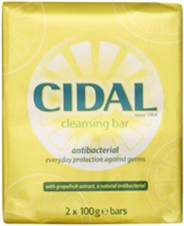 Cidal Antibacterial Soap With Grapefruit Extract - 2 X 100G Bars