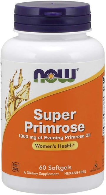 Now Foods Supplements, Super Primrose 1300 Mg With Naturally Occurring Gla (Gamma-Linolenic Acid), 60 Softgels