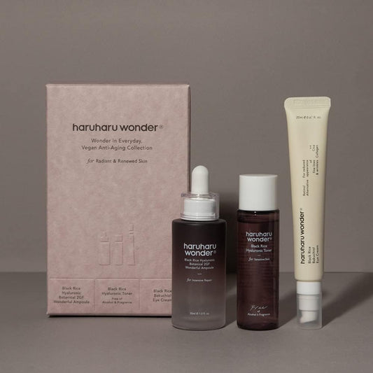 Haruharu Wonder Vegan Well-Aging Collection, Gift Box for Special Day, Suitable for All Skin Types