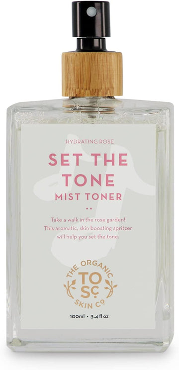 Set The Tone By The Organic Skin Co. | Hydrating Rosewater Facial Spray | Honeysuckle, Rose Oil, Aloe Vera Face Toner For Women & Men