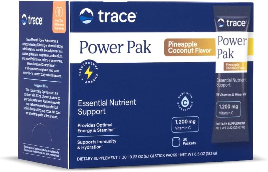 Trace Minerals Research Electrolyte Stamina Power Pak, Pina Colada, 32 Count