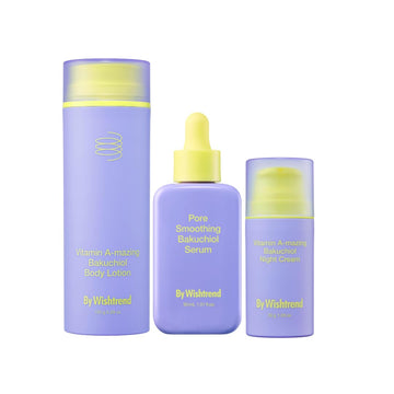 By Wishtrend Vitamin A-Mazing Bakuchiol Trio, Body Lotion 150G & Serum 1.01 Fl Oz & Night Cream 1.05 Oz, Powerful Pore Care Skincare Set For Holiday