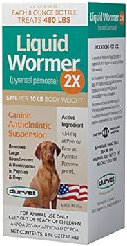 DURVET 2251171 Wormer-Double Strength Liquid Dog : Pet Supplies