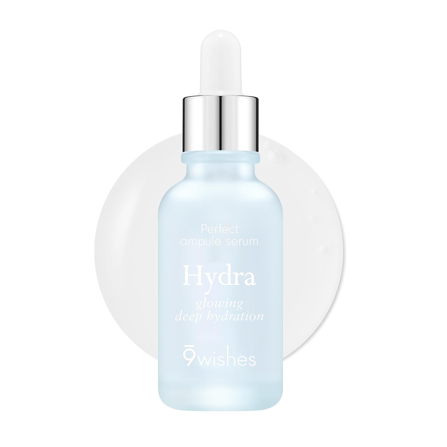 9 Wishes Hydra Ampoule Serum Ii (1.01 Fl. Oz.) - 55% Coconut Water And Hyaluronic Acid, Long-Lasting Moisture For 72 Hours, Korean Glass Skin Effect, Fragrance-Free And Soothing