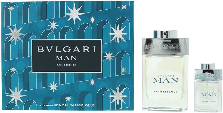 Bvlgari Man Rain Essence Eau De Parfum Set (Edp 100Ml + Edp 15Ml)