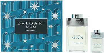 Bvlgari Man Rain Essence Eau De Parfum Set (Edp 100Ml + Edp 15Ml)