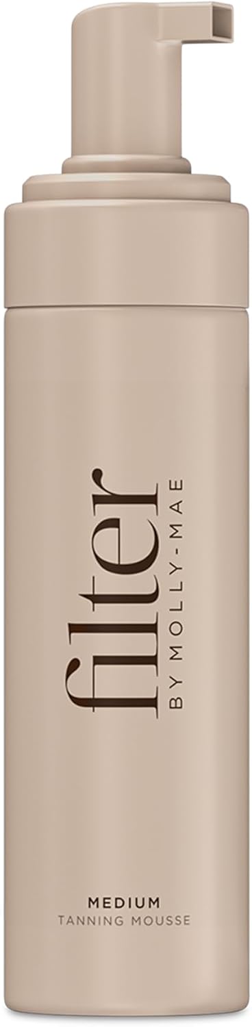 Filter by Molly-Mae Tanning Mousse | Medium Shade | Fast Drying Self Tan Mousse, for a Sunkissed, Golden Glow | Streak Free Fake Tan | Moisturising Foam | Fast Developing | 200ml : Amazon.co.uk: Beauty