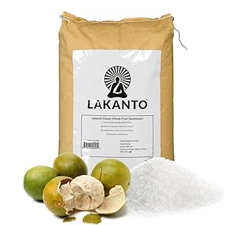 Lakanto Golden Monk Fruit Sweetener with Erythritol - Bulk Raw Cane Sugar Substitute, Baking, Extract, Sugar Replacement (Golden - 25 kg) : Grocery & Gourmet Food