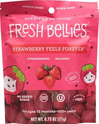 Fresh Bellies Strawberry Feels Forever Strawberries And Balsamic Snack, 0.75 Oz (Pack Of 2)