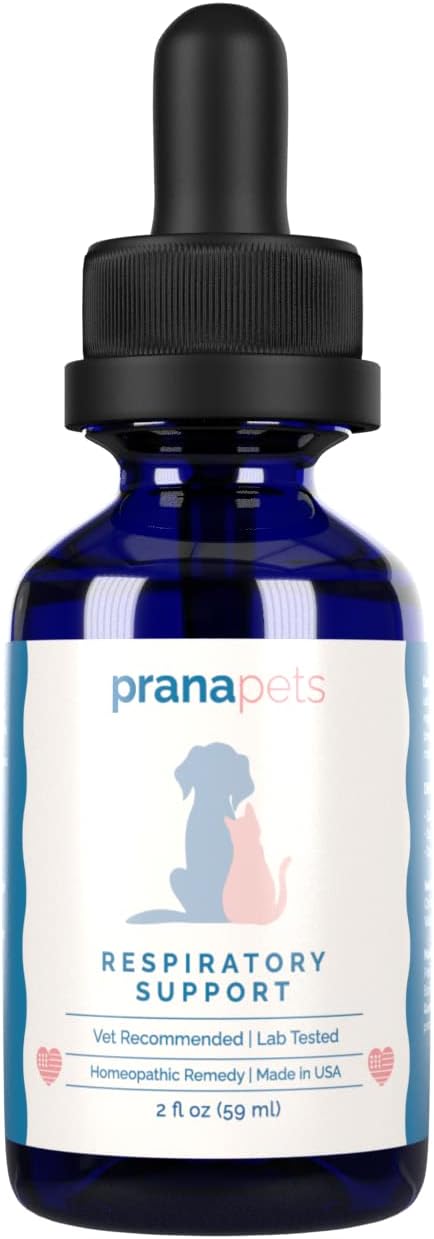 Respiratory Support Supplement for Dogs & Cats | Naturally Promotes Optimal Respiratory Function in Pets | Safely aids with Symptoms of Seasonal Allergies | by Prana Pets