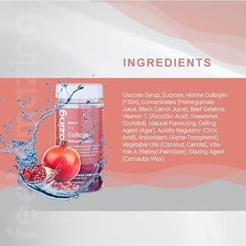 Feel Amazing Collagen Gummies with Vitamins A & C - 500mg of Marine Collagen Per Serving - Advanced Skin Support - 30 Gummies - 1 Month Supply : Amazon.co.uk: Health & Personal Care
