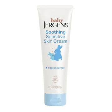 Jergens Baby Soothing Sensitive Skin Cream, Baby Cream For Infant Dry Skin, Pediatrician-Tested, Fragrance-Free, 8 Fl Oz