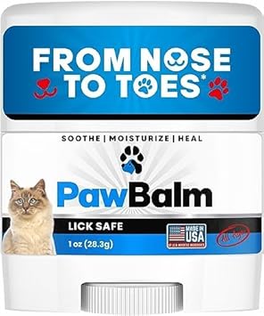 Lick Safe Cat Paw Balm - 1 Oz Paw Balm For Cats - Natural Paw Butter For Cats - Vet Recommended Cat Paw Protection - Paw Wax For Cats - Fix Dry Cracked Paws - Cat Paw Moisturizer Stick - Cat Stuff