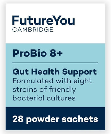 Futureyou Probio 8+ (28 Powder Sachets) Probiotics For Gut Health, Probiotics For Women And Men, Gut Health Supplements With Lactobacillus Acidophilus W22 - Genuine Futureyou Cambridge Supplements